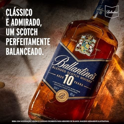Whisky Escocês Blended 10 Anos Ballantine's Garrafa 750ml