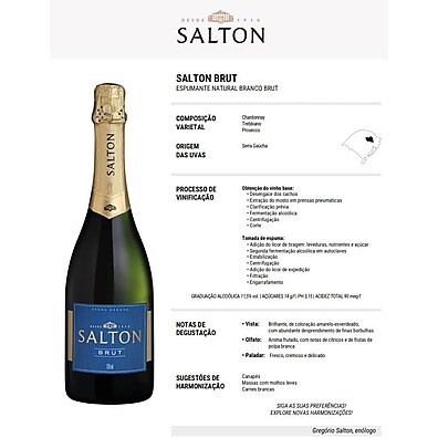 Salton Brut: Espumante Refrescante 750ml
