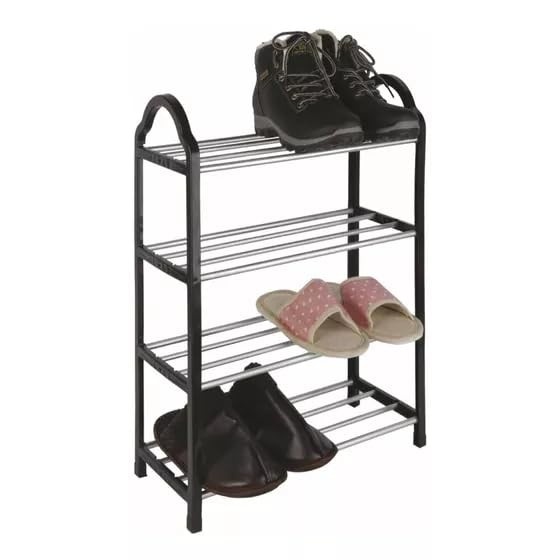 Sapateira Portátil 4 Andares - Organize Até 8 Pares com Estilo e Praticidade