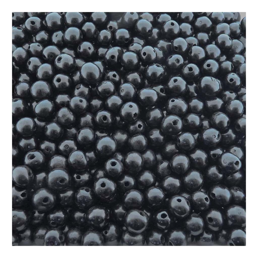 Semente de Açaí para Artesanato – 1000 Peças Pretas de 8mm