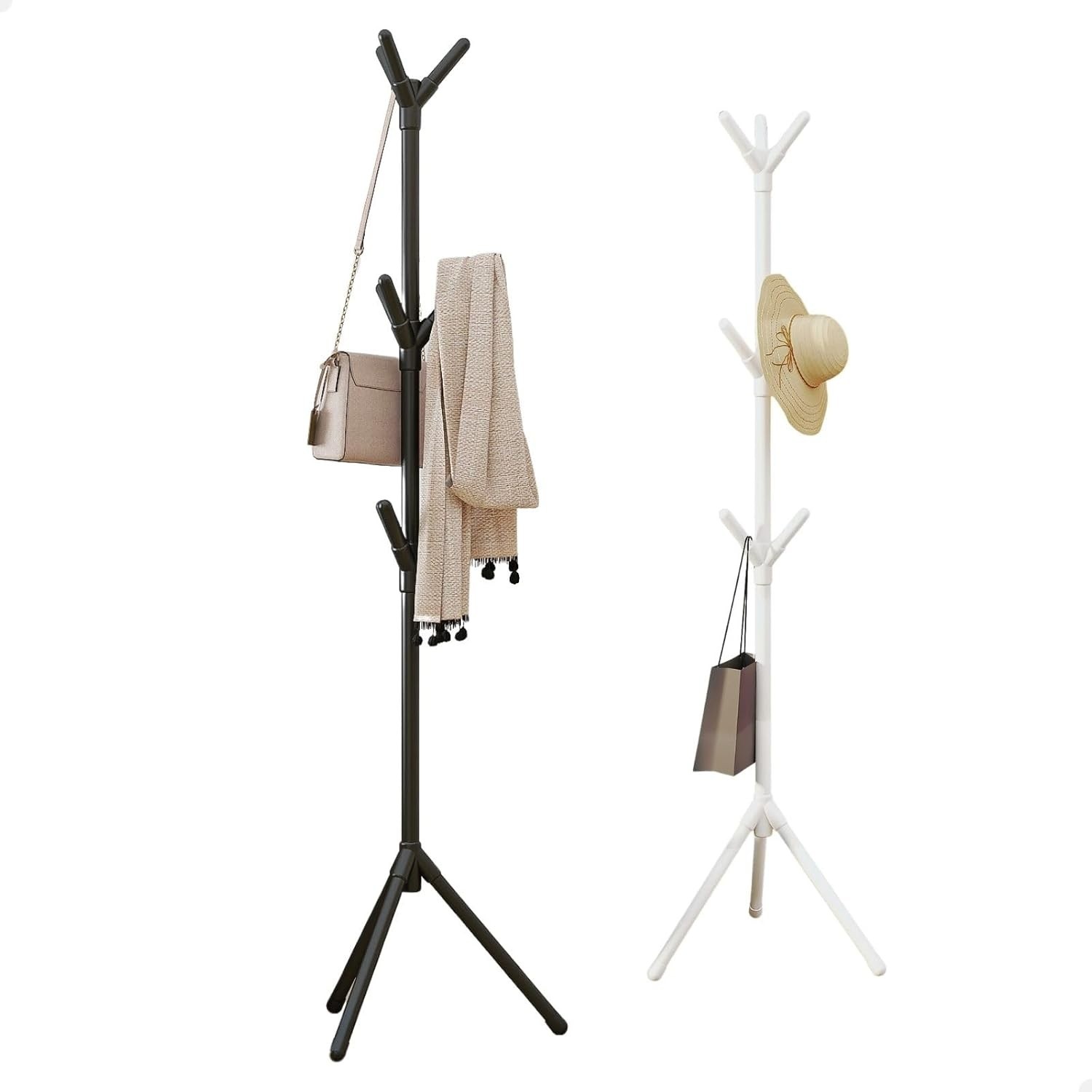 Mancebo Cabideiro de Chão com 9 Ganchos - Organize Roupas, Bolsas e Acessórios com Estilo e Praticidade