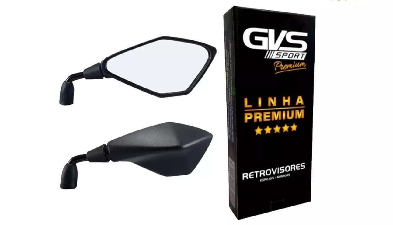 Retrovisor GVS Kawasaki Z400 Haste Curta Rebaixada 90° - Compatível Honda