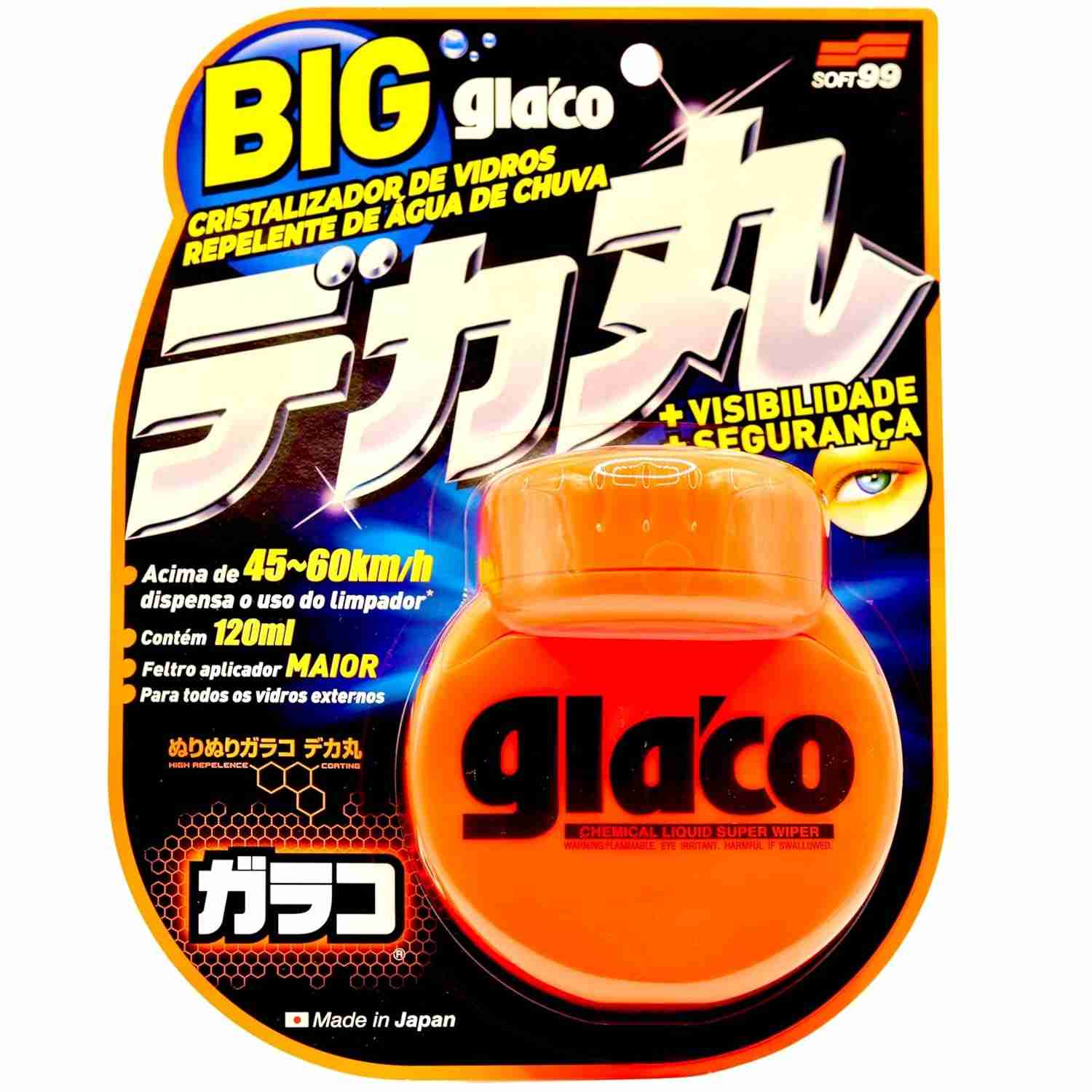 Glaco Big 120ml: Visibilidade Incrível e Proteção Duradoura para seu Para-brisa