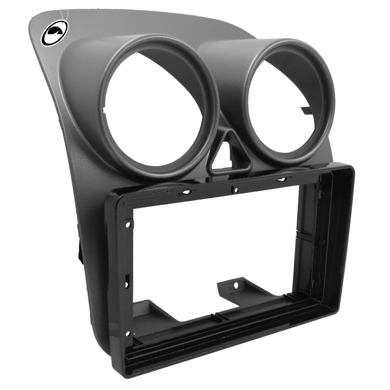 Moldura 9" Flutuante Grafite para Novo Palio Attractive 12/17 e Grand Siena - Upgrade Moderno