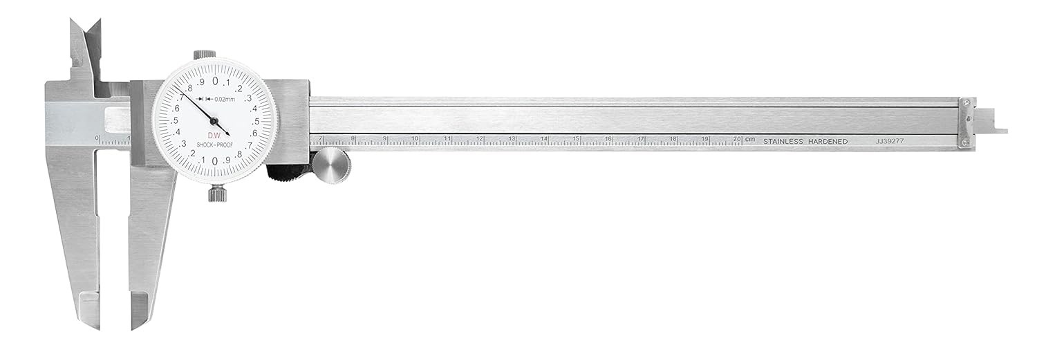 Paquímetro Analógico EDA 6" (150mm) em Aço com Relógio - Precisão Profissional