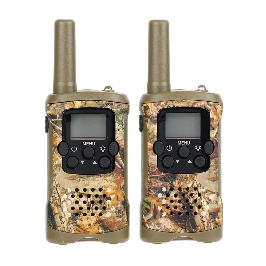 Walkie Talkie Realtree 16km: Comunicação Imbatível com Lanterna LED e Resistência à Água