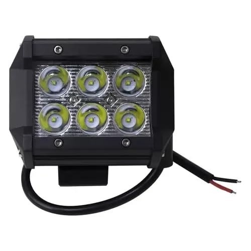 Farol de Milha LED 18W Quadrado 6 Leds 6000K 12V/24V - Iluminação Potente e Versátil