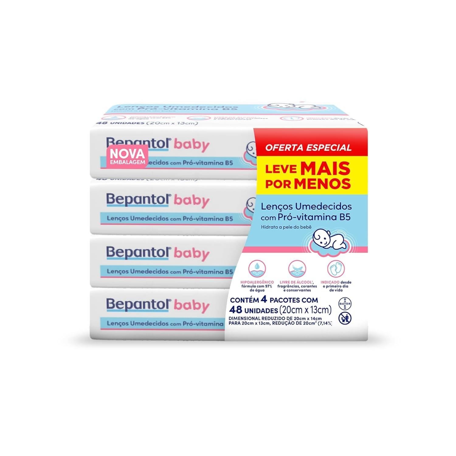 Bepantol Baby Leve 4 Pague 3 - 192 Lenços Umedecidos com Pró-Vitamina B5