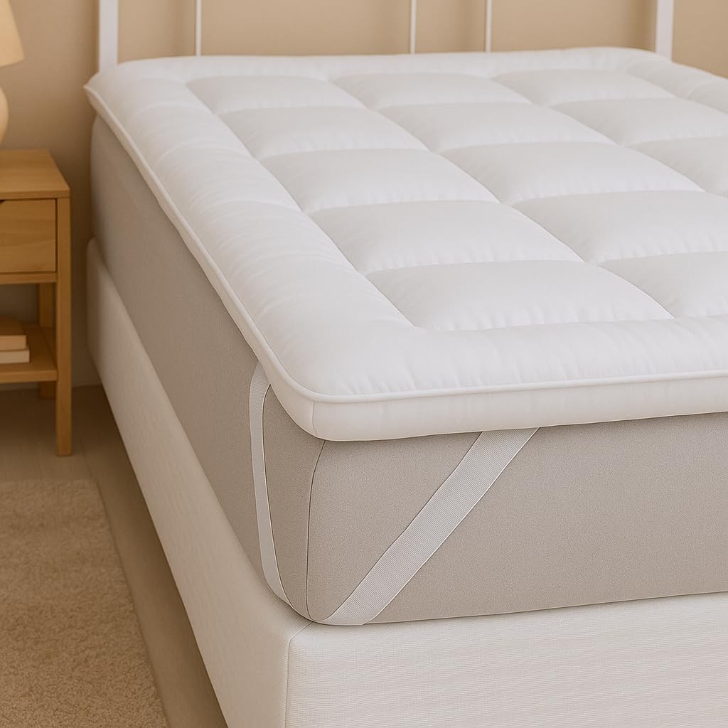 Pillow Top Casal 200 Fios Micropercal - Extra Macio com Enchimento Grosso 600g/m², Antipilling e Faixas Elásticas
