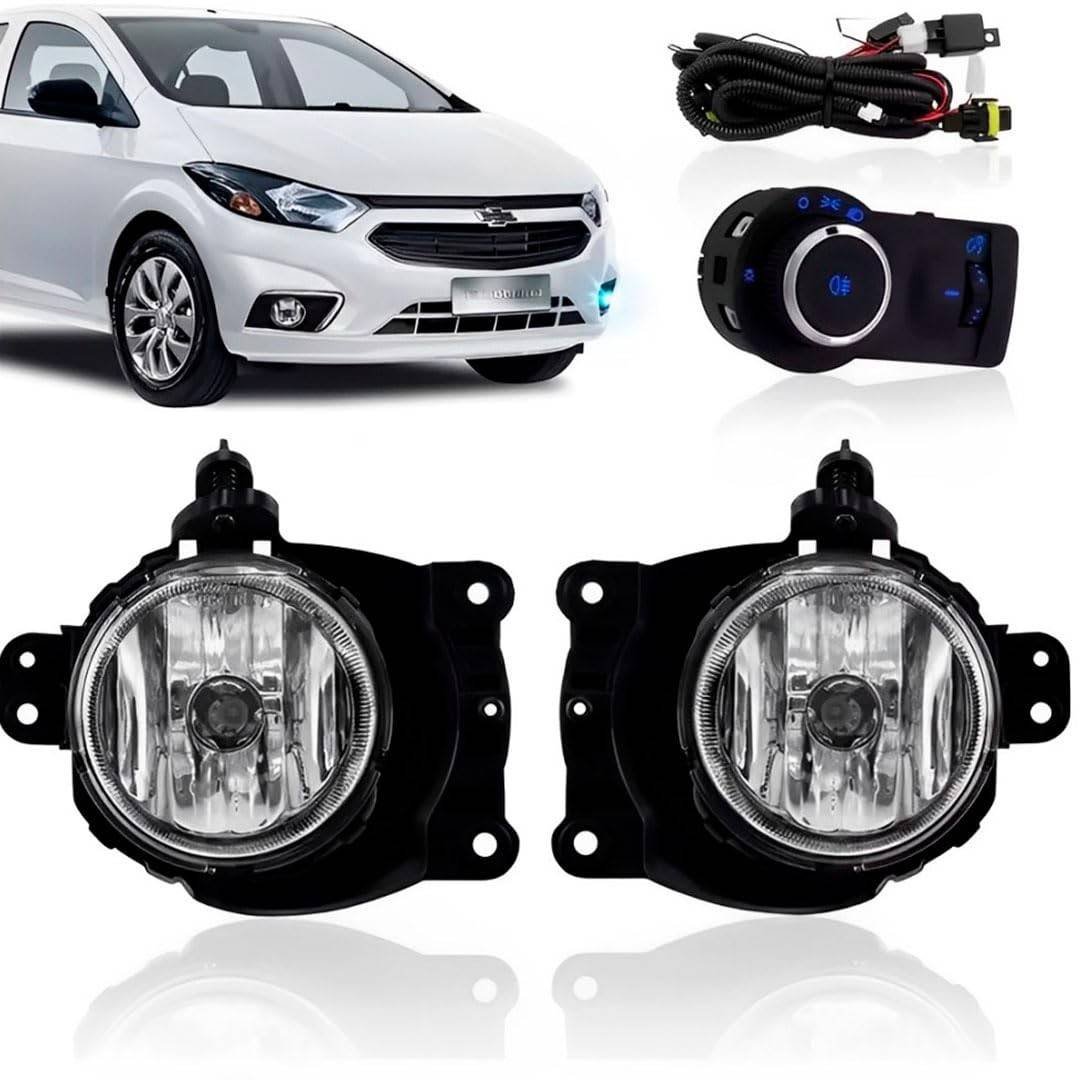 Kit Farol de Milha Auxiliar Onix 2012-2019 com Botão Original - Ilumine Seus Caminhos!