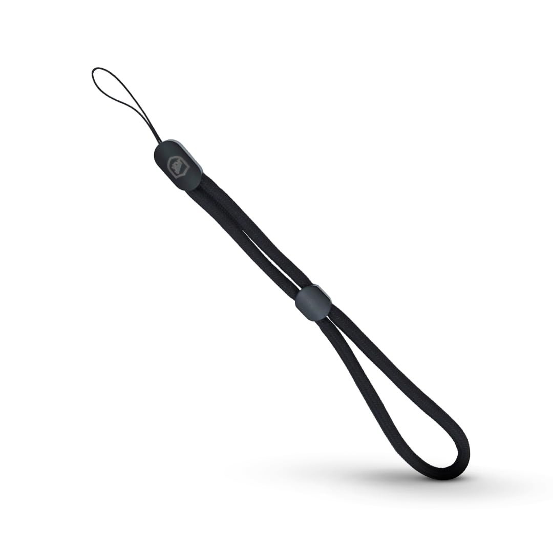 Gshield Cordão Universal de Pulso para Capa de Celular 20cm Alça Ajustável de Nylon Balístico, Preto