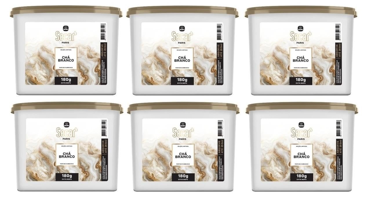 Evita Mofo Secar Original 6x180g - Chá Branco que Elimina Umidade e Perfuma Ambientes