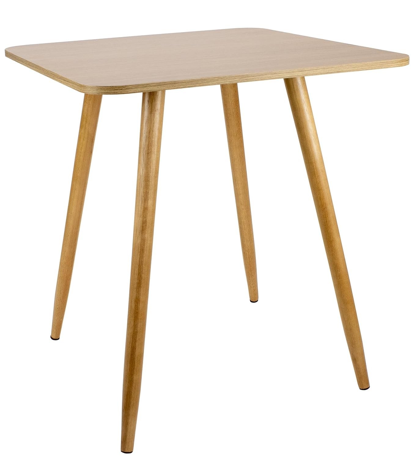 Mesa Sofia Quadrada 70cm em MDF Louro Freijó com Pés de Madeira - Design Moderno e Resistente