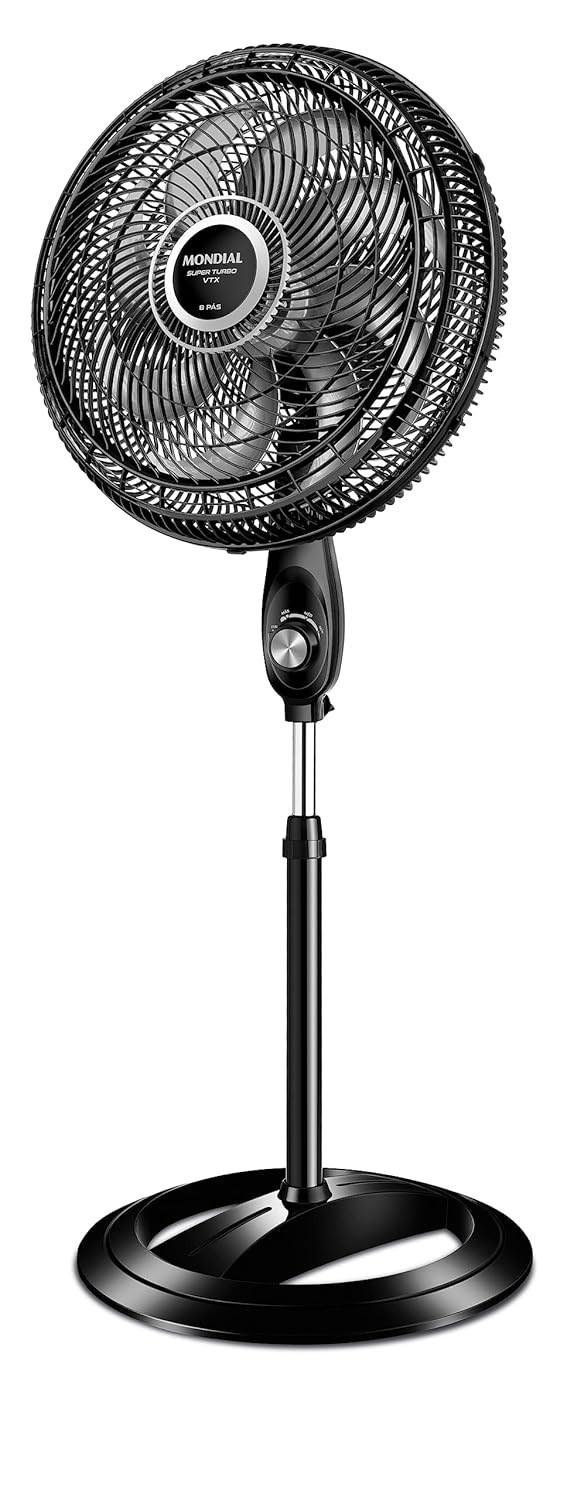 Ventilador Coluna Mondial Turbo 8 Pás 40cm - Potente, Silencioso e Ajustável