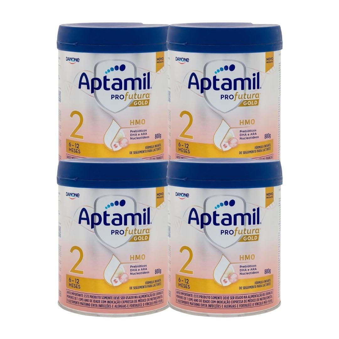 Aptamil Profutura Gold 2 800g - Kit com 4 Latas para Bebês de 6 a 12 Meses