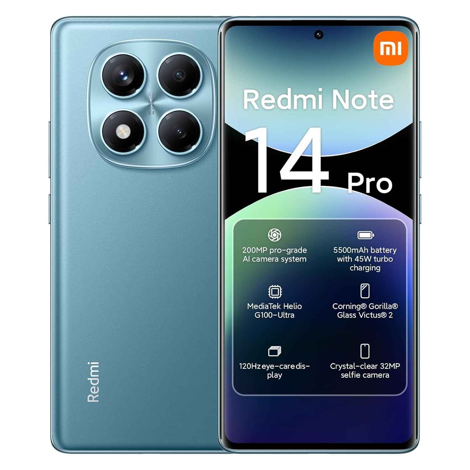 Smartphone Xiaomi Redmi Note 14 Pro 4G 256GB 8GB RAM - Azul Oceano: Potência e Estilo na Palma da Sua Mão!
