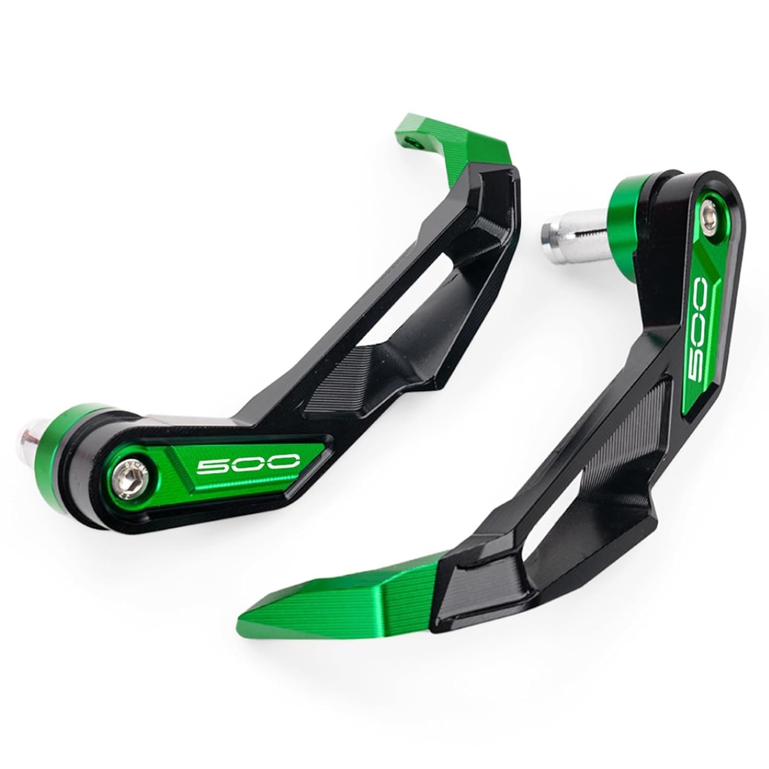 Protetores de Mão em Alumínio CNC para Ninja 500 / Z500 (2024-2025) - Segurança e Estilo Verde