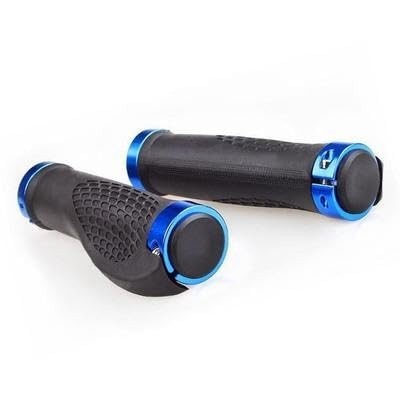 Punhos Ergonômicos para Bicicleta MTB: Borracha Antiderrapante e Trava de Alumínio | Conforto e Segurança