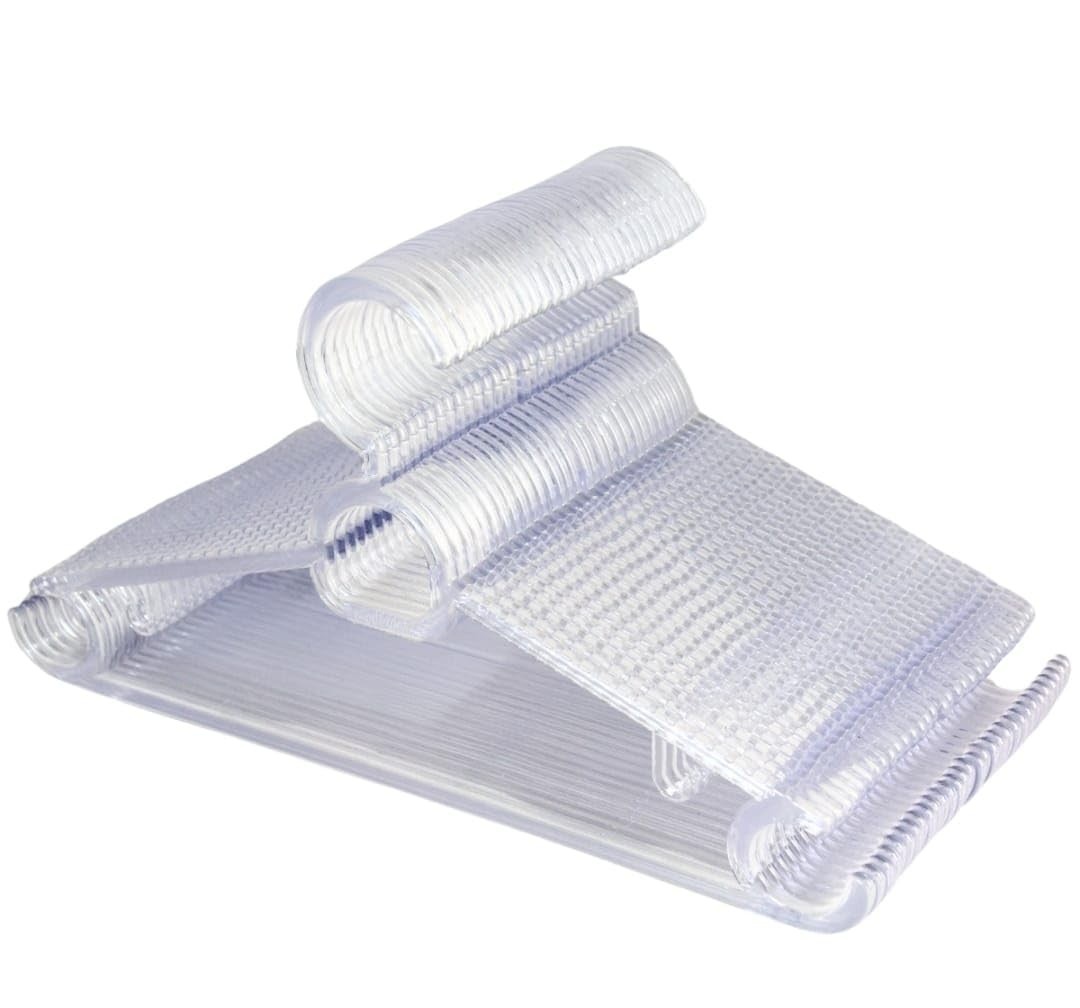 Cabides de Acrílico Transparente Antiderrapantes 50 Unidades - Solução Completa para Organizar Roupas com Estilo e Segurança