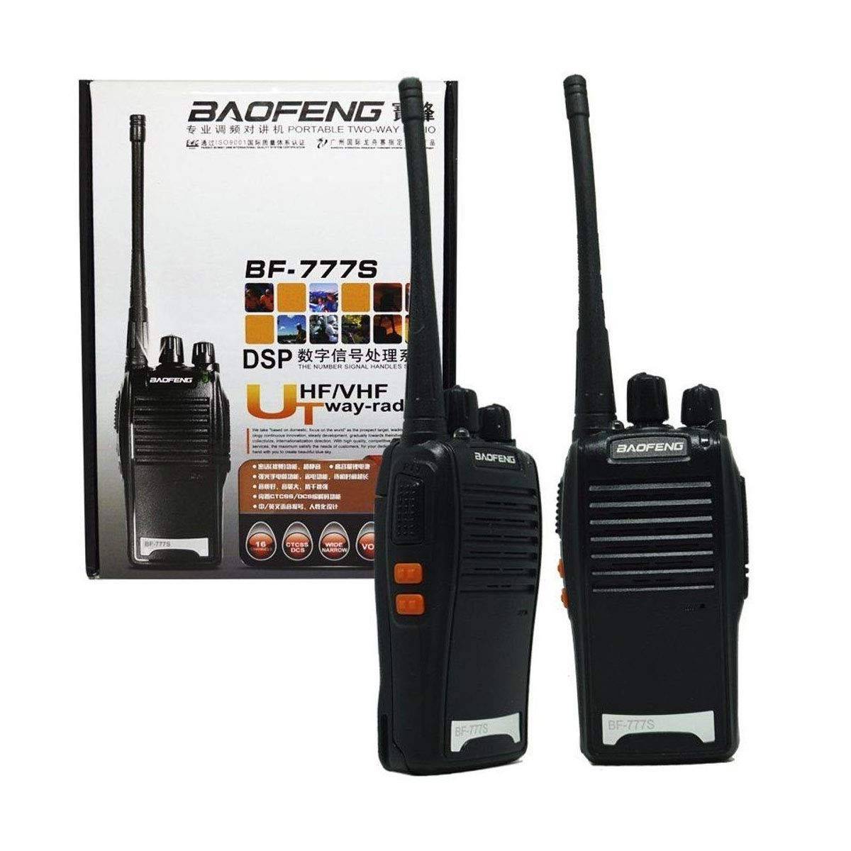 Kit 2 Rádios Comunicadores Baofeng UHF 16 Canais: Conexão Confiável e Prática
