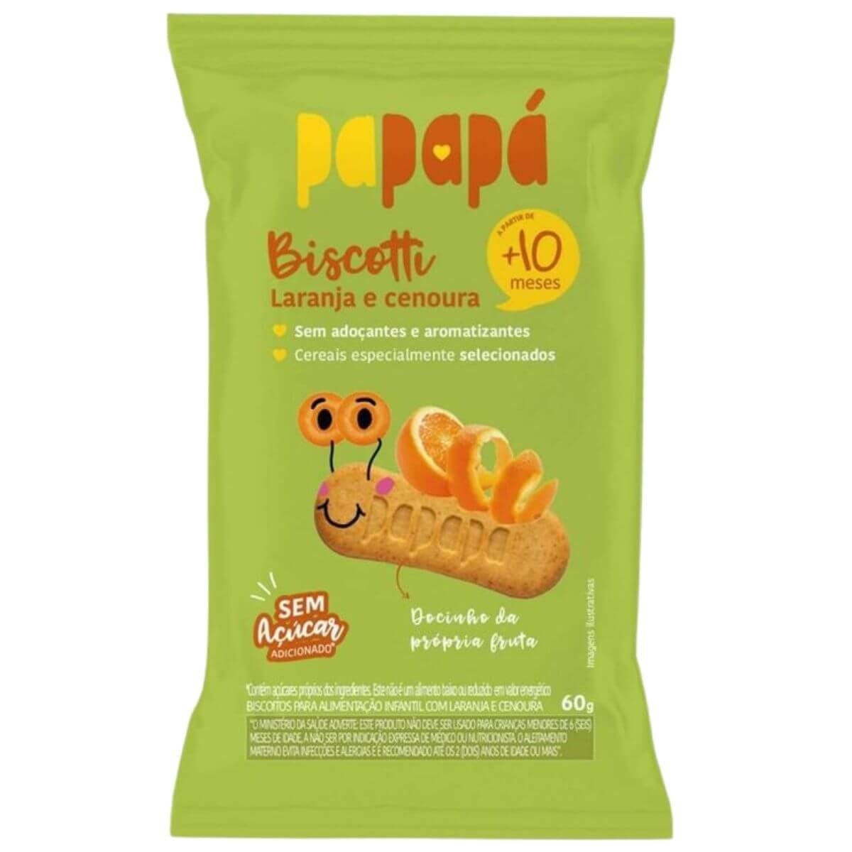Biscoito Biscotti de Laranja e Cenoura 60g - Papapá | Receita Artesanal e Sabor Natural