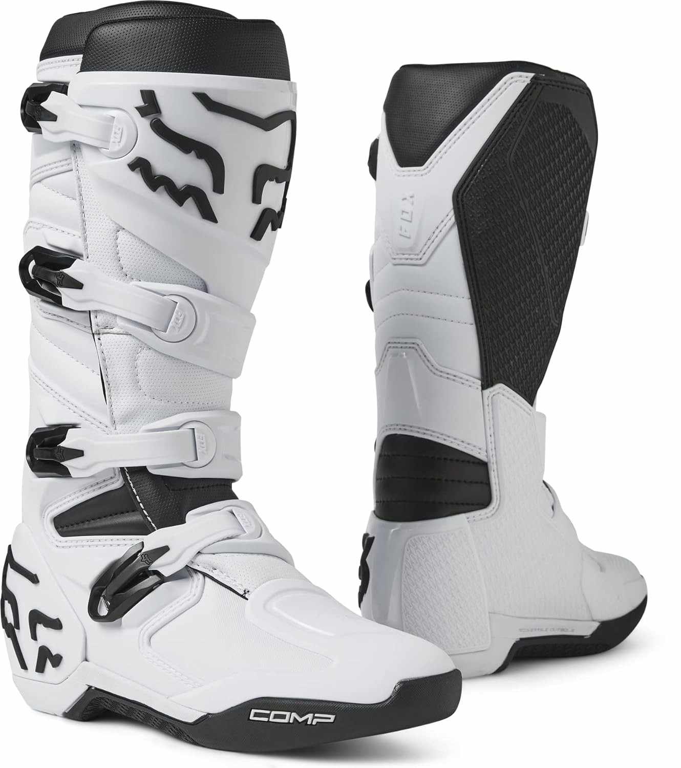 Bota Fox Racing Comp Branca: Conforto e Proteção para Motocross e Dirt Bike (Tamanho 41)