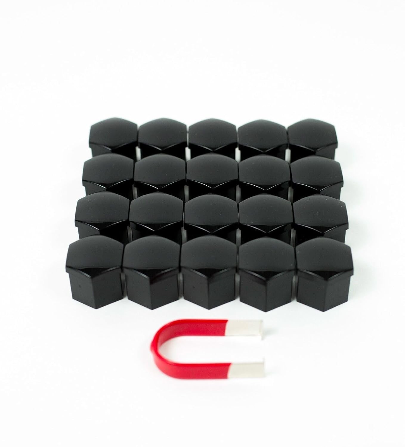 Para Genesis GV60 GV70 GV80 G70 G80 G90 GV90 Lug Nut Covers - 20 tampas de porcas pretas brilhantes