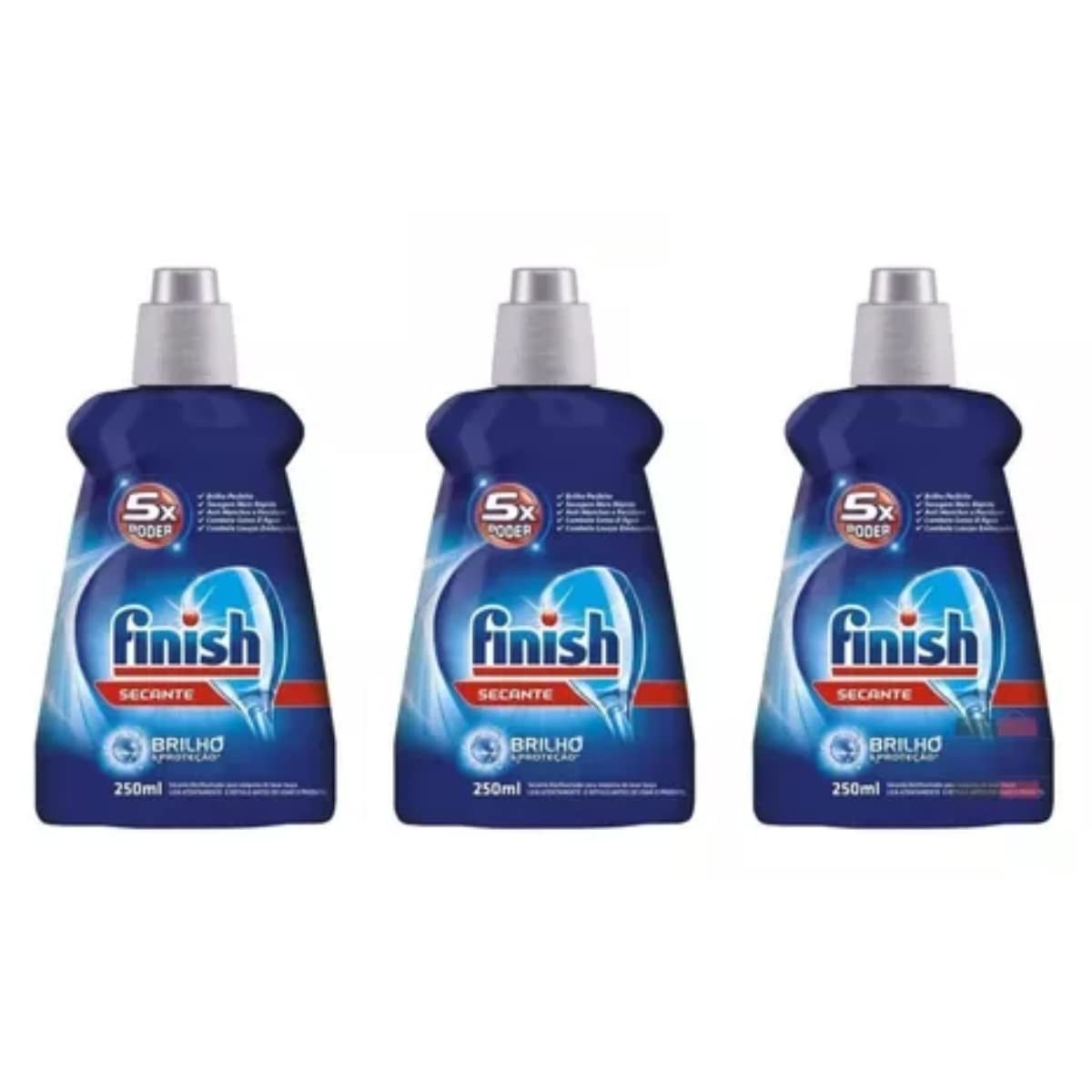 Kit 3 Finish Secante Abrilhantador Lava-louças Original - Brilho e Secagem Perfeita