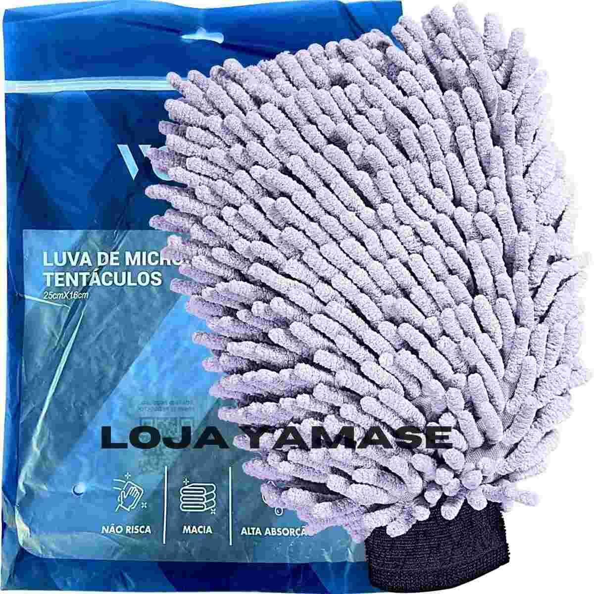 Luva de Microfibra Tentáculos Vonixx: Lavagem Impecável Sem Riscos para Carro, Moto e Caminhão