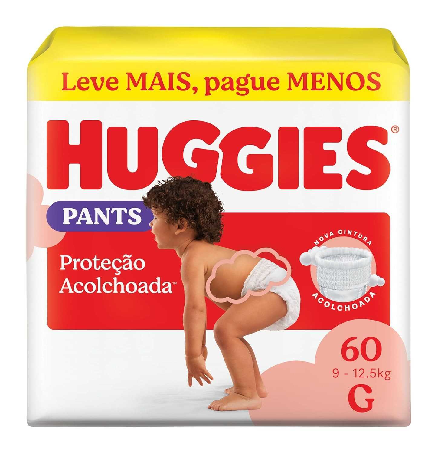 Fralda Pants Huggies Supreme Care Tamanho G - 60 Unidades com Proteção Acolchoada e Máxima Confortabilidade