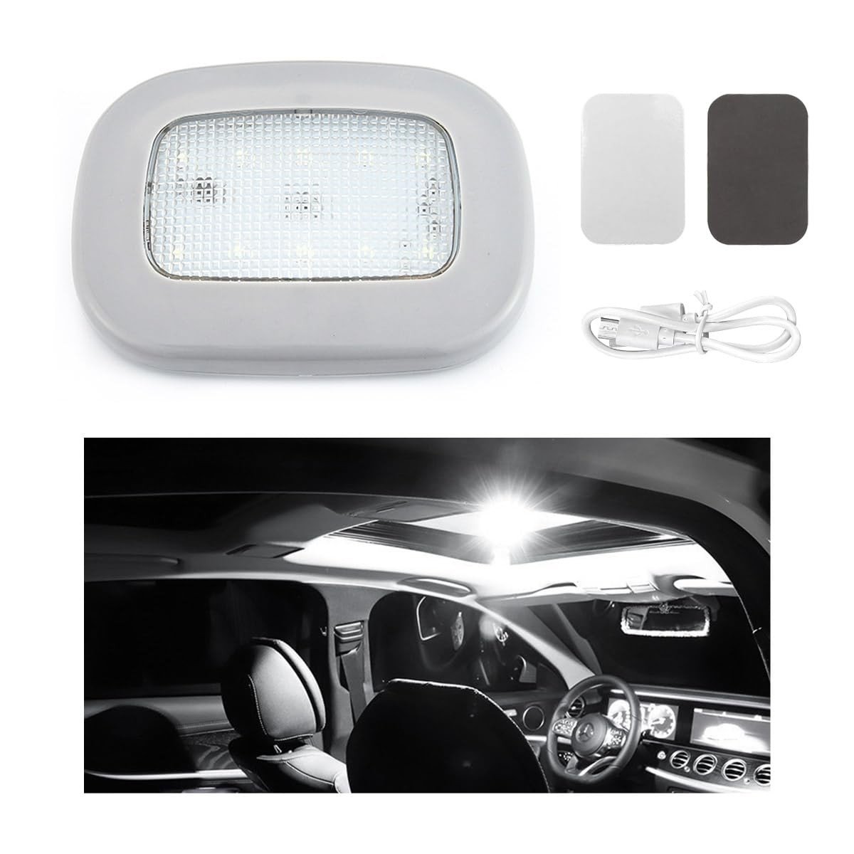 Luz de Teto LED Magnética para Carro: Iluminação Sem Fio e Recarregável USB