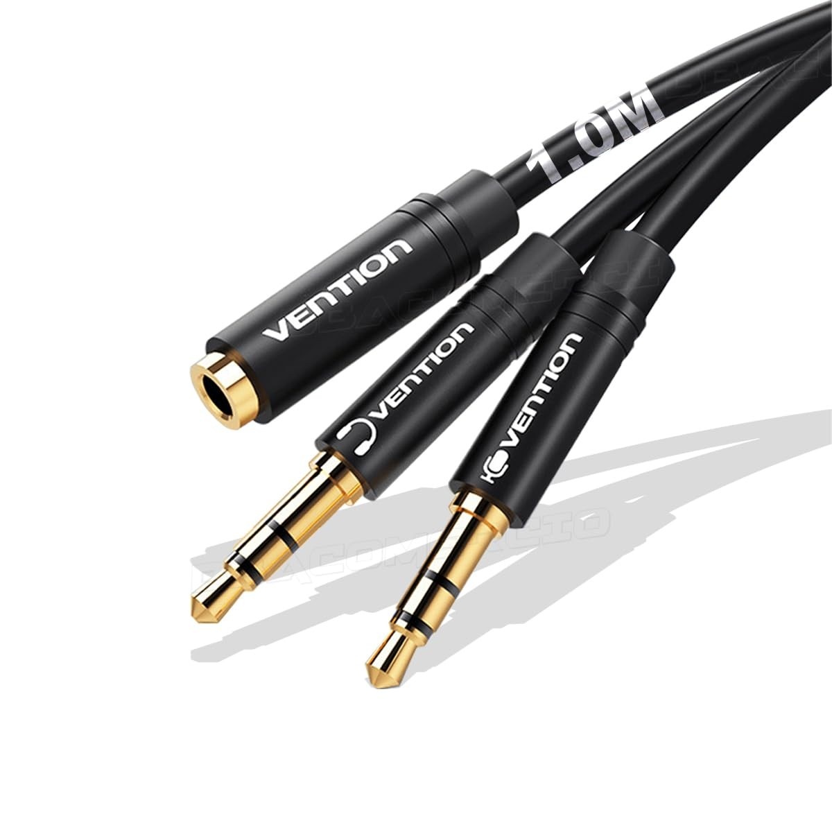 Cabo Adaptador P3 Fêmea para 2 P2 VENTION: Conecte seu Headset com Qualidade Premium (1 Metro)
