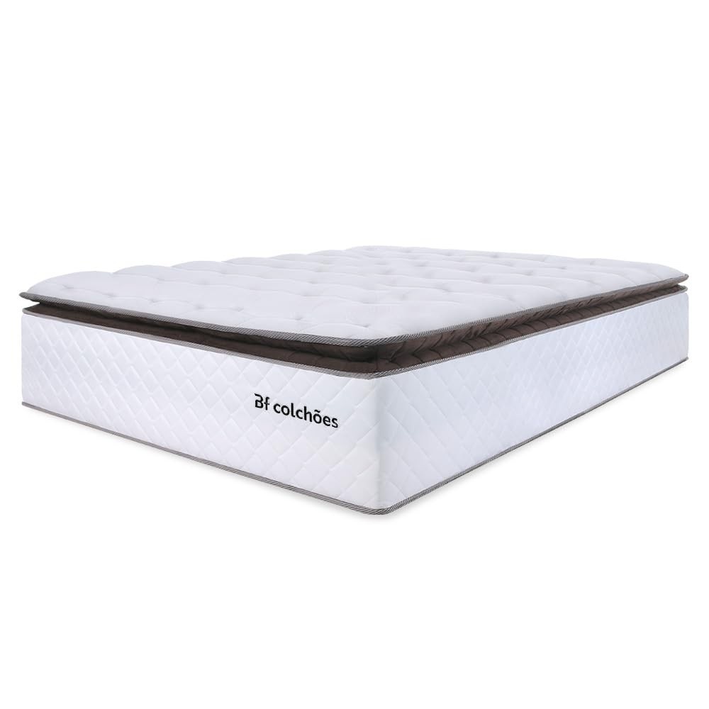 Colchão Queen com Molas Ensacadas e Pillow Top Conforto Premium 158x198cm