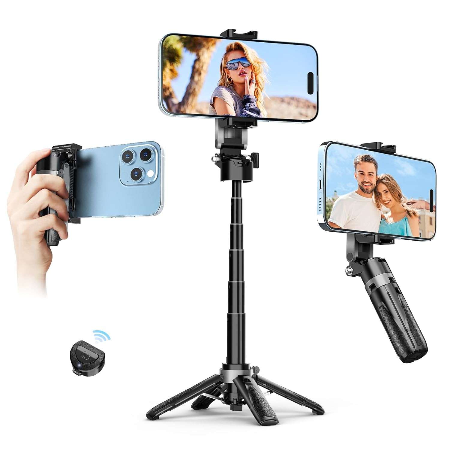 Mini Tripé 4 em 1 Tobeape: Selfie Stick, Tripé e Mais com Controle Bluetooth
