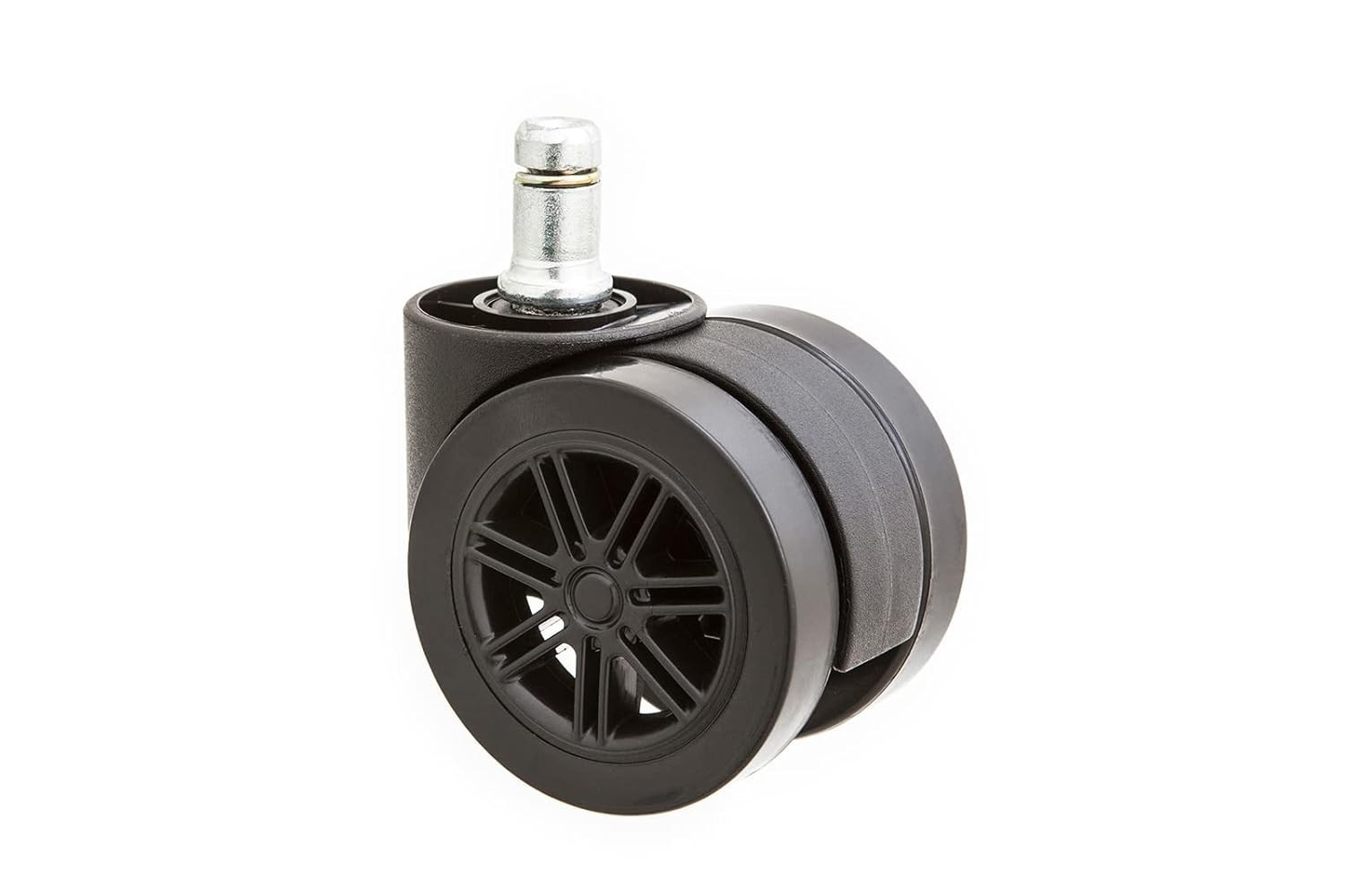 Kit 5 Peças SQ55 Gamer HGA Preta com Capa Pista W Preta - Rodinhas Premium para Cadeiras Gamer e Escritório