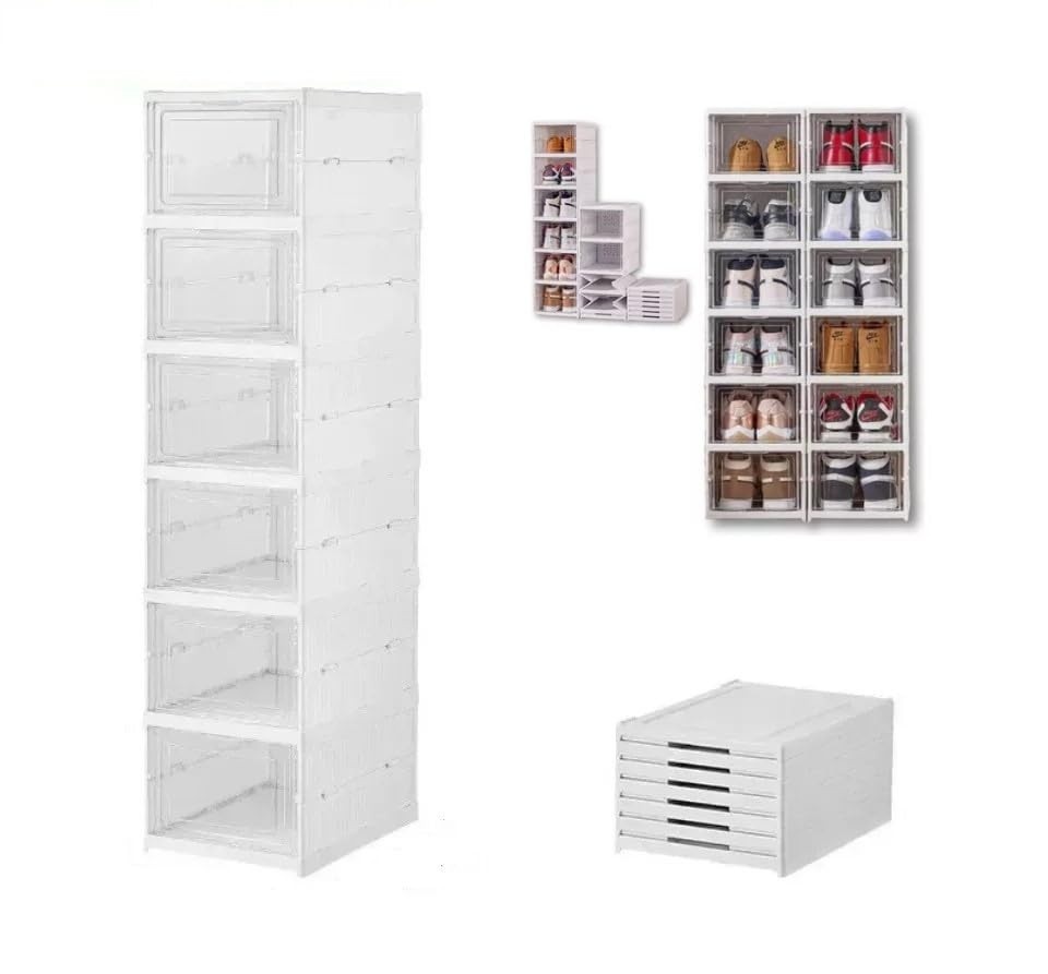 Sapateira Vertical Empilhável 6 Andares - Organize Seus Calçados com Estilo e Praticidade