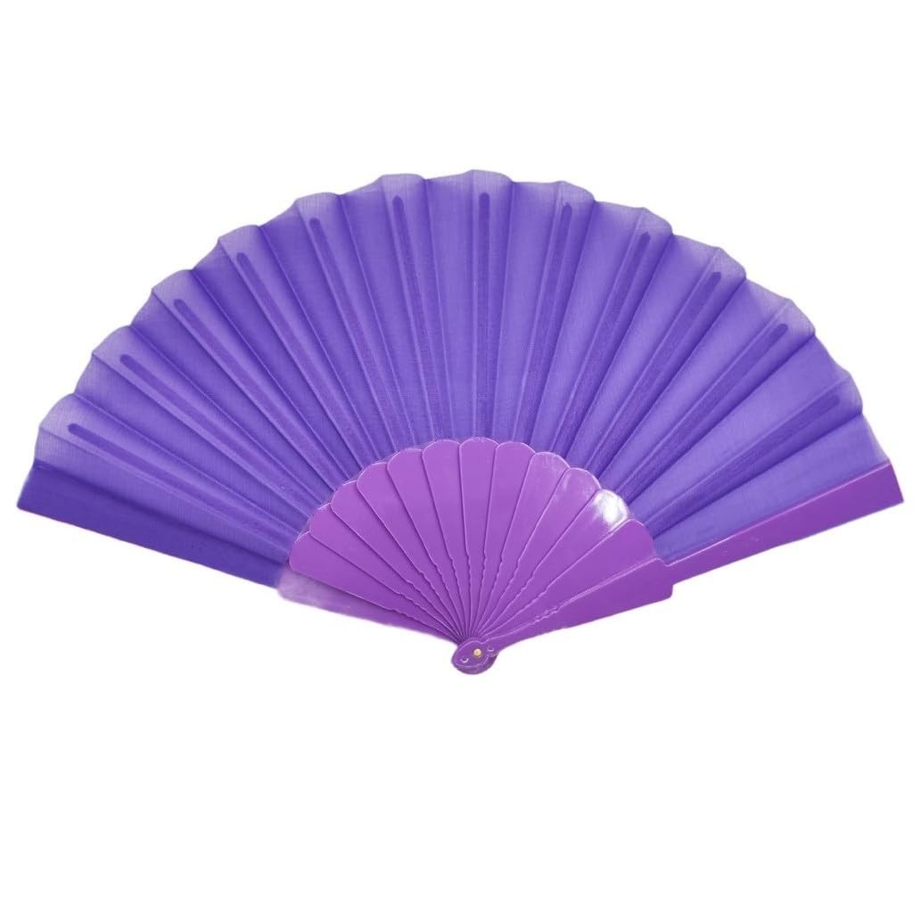 Leque de Mão Compacto e Liso Roxo - Refresque-se com Estilo e Consciência
