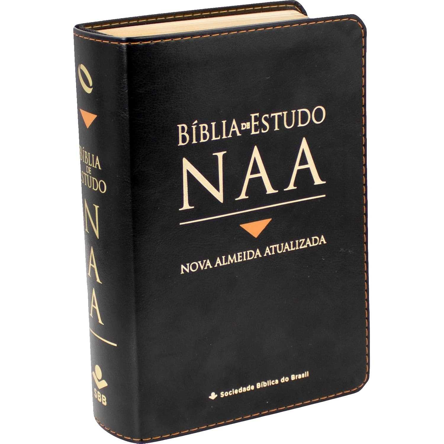 Bíblia de Estudo NAA Portátil em Couro Sintético Preta | Nova Almeida Atualizada