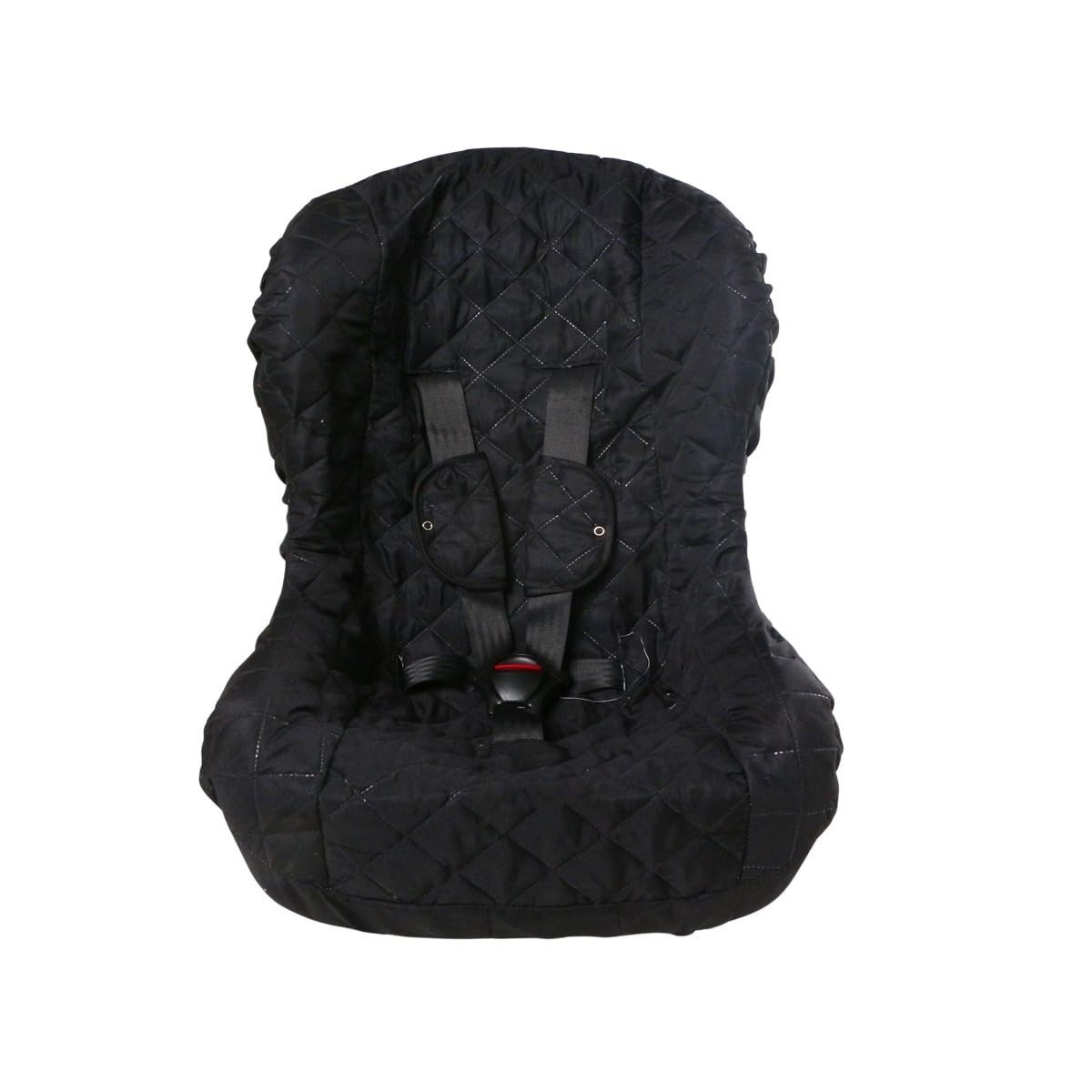 Kit 2 Capas Protetoras para Cadeirinha de Bebê e Criança em Algodão Macio - Preto