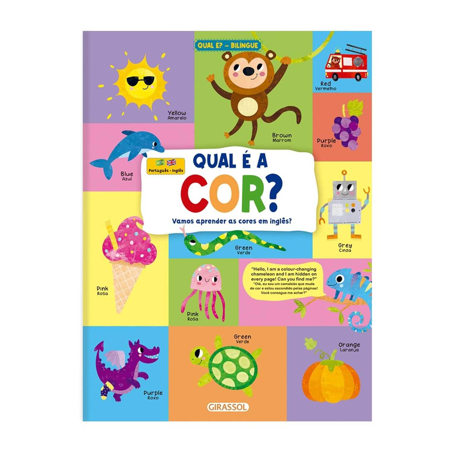 Aprenda Cores em Inglês: Livro Divertido para Crianças!
