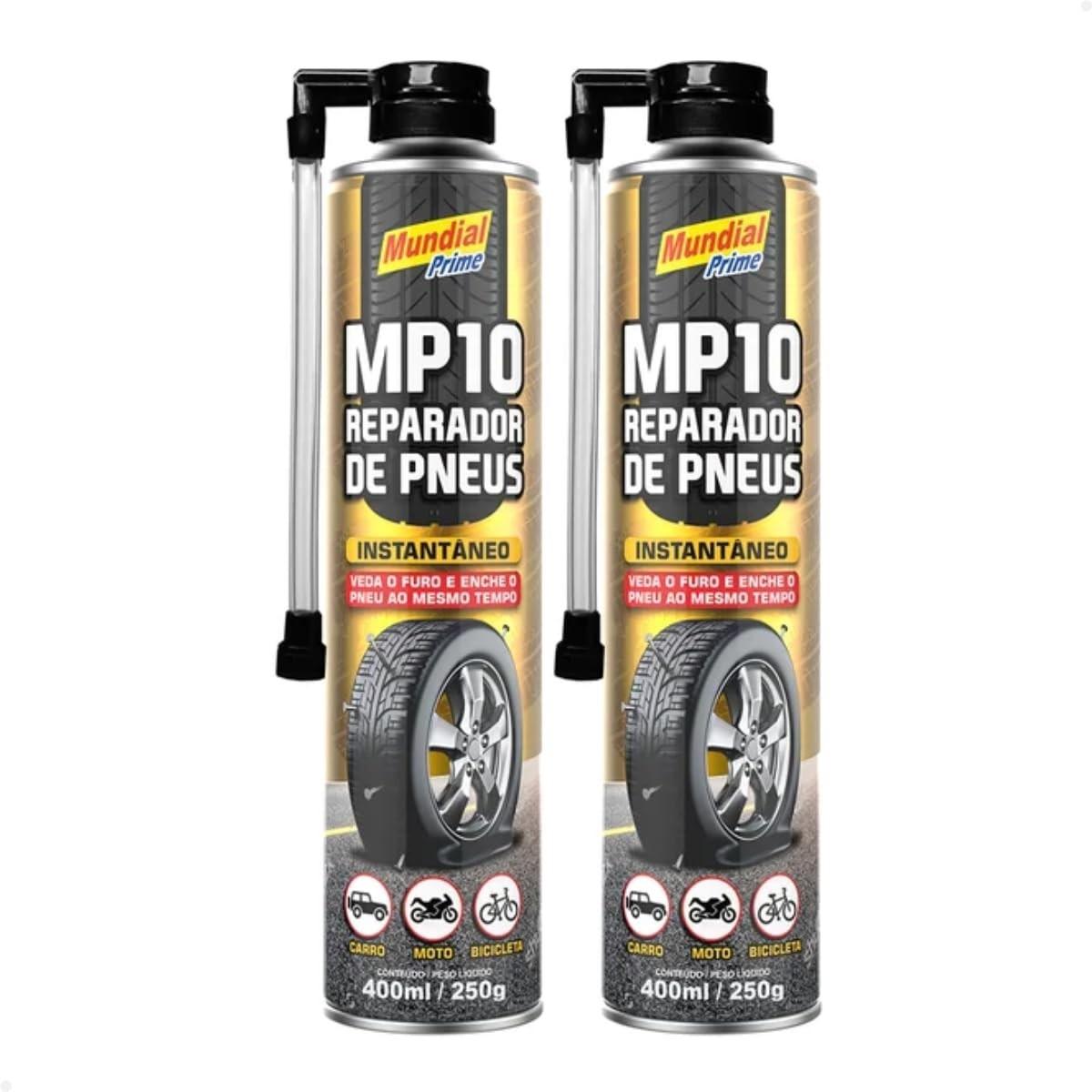 Kit 2 Reparador de Pneus Instantâneo MP10: Solução Rápida e Eficaz para Emergências