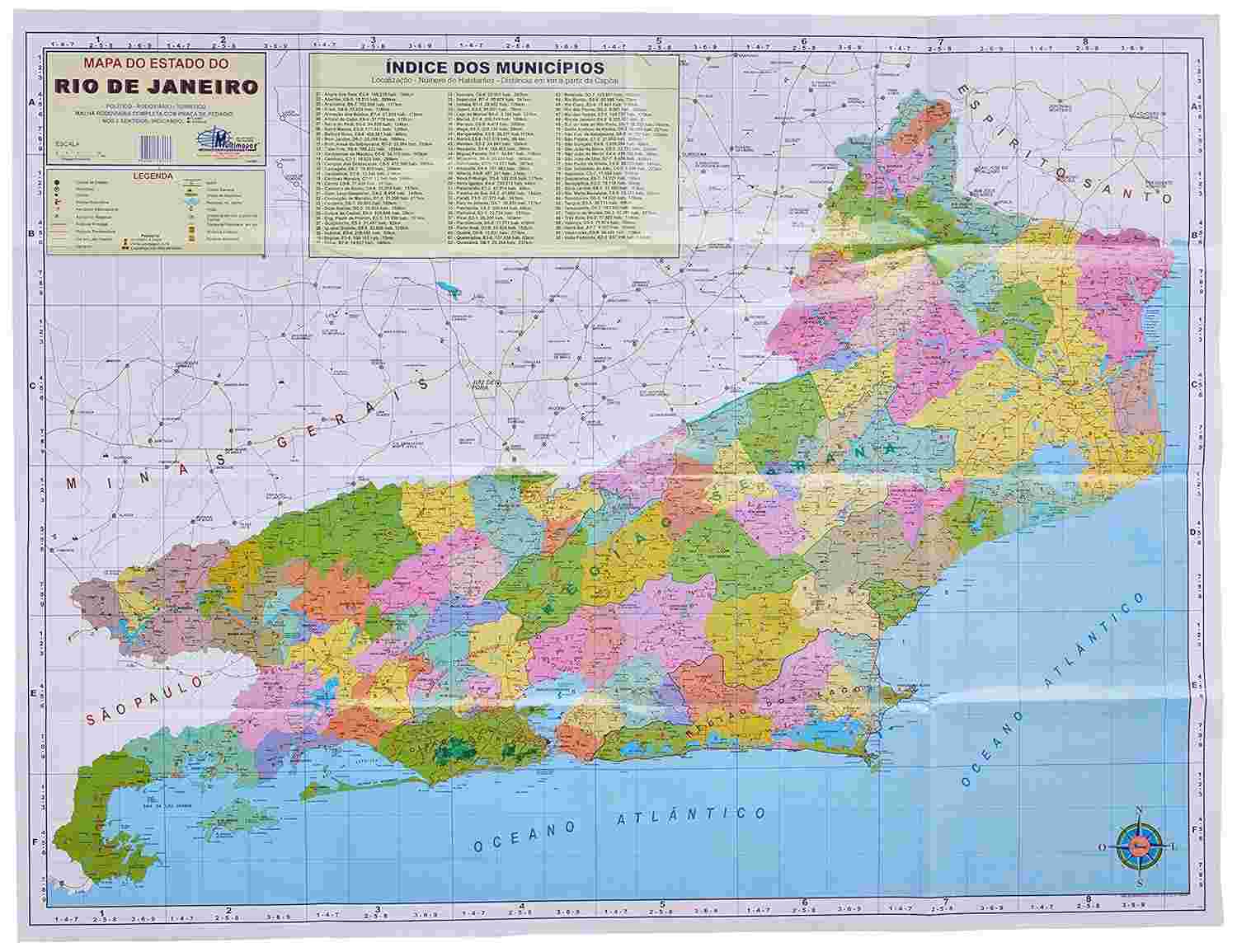Mapa Escolar Rio de Janeiro - Completo e Detalhado | Multimapas 120x90cm