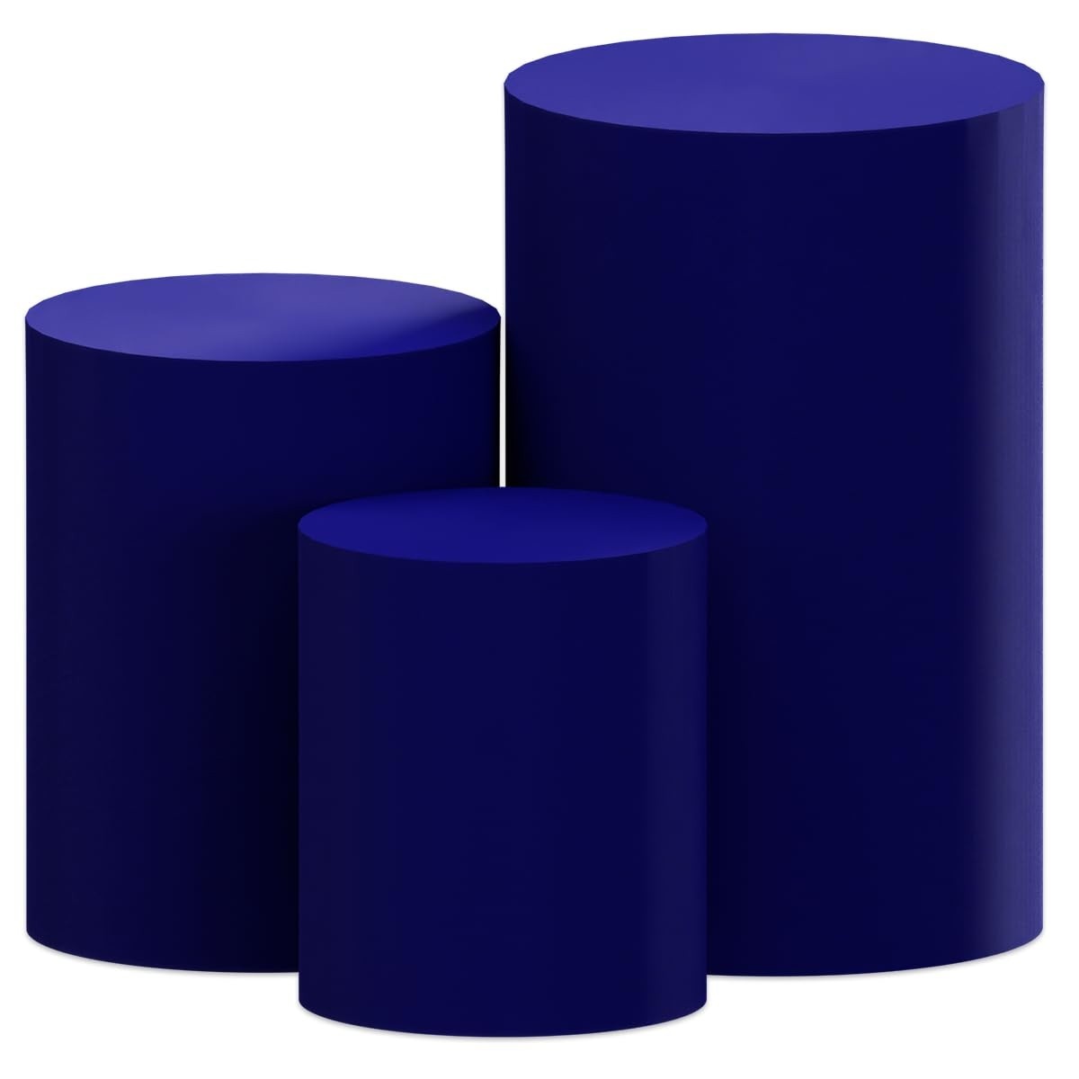 Kit 3 Capas de Cilindro Sublimado Azul Marinho: Decore Festas com Estilo e Facilidade!