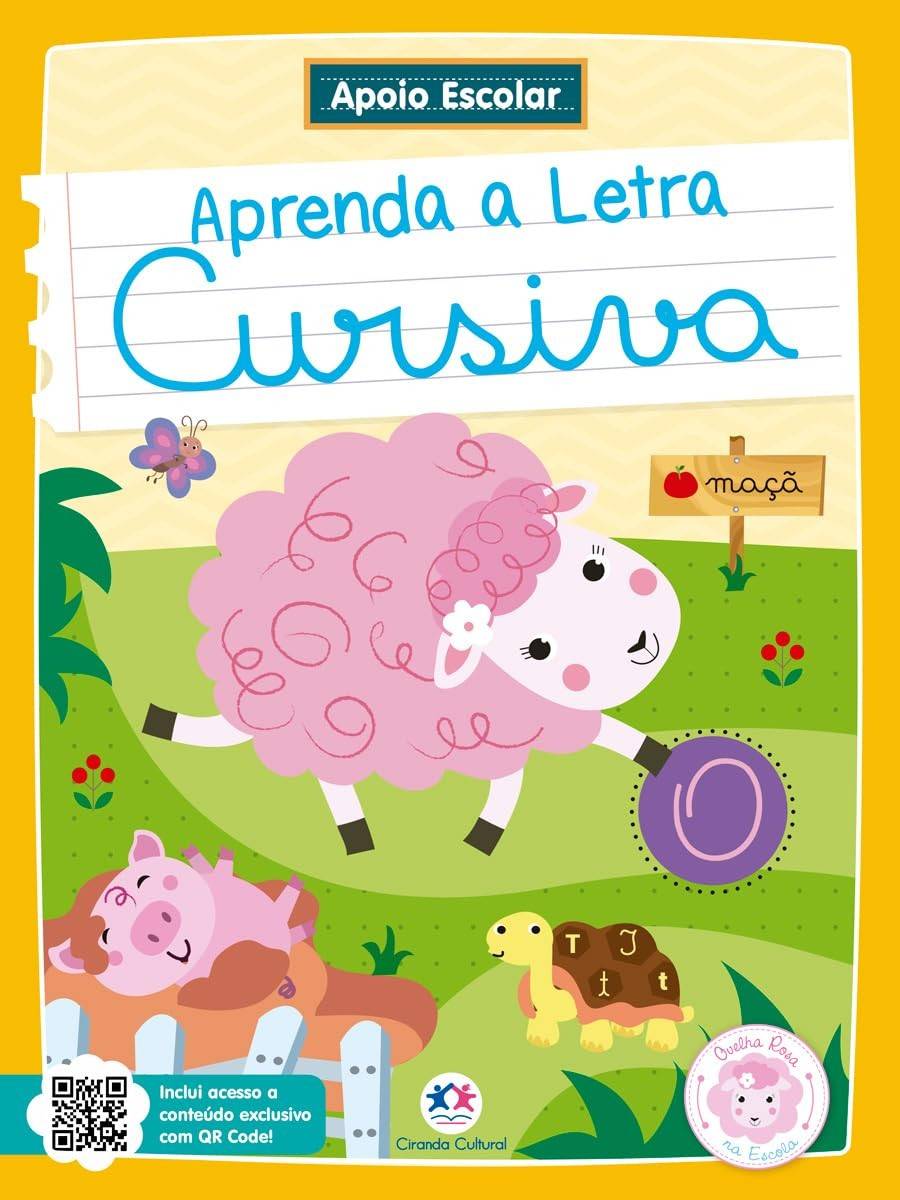 Aprenda Letra Cursiva com a Ovelha Rosa: Apoio Escolar Divertido!