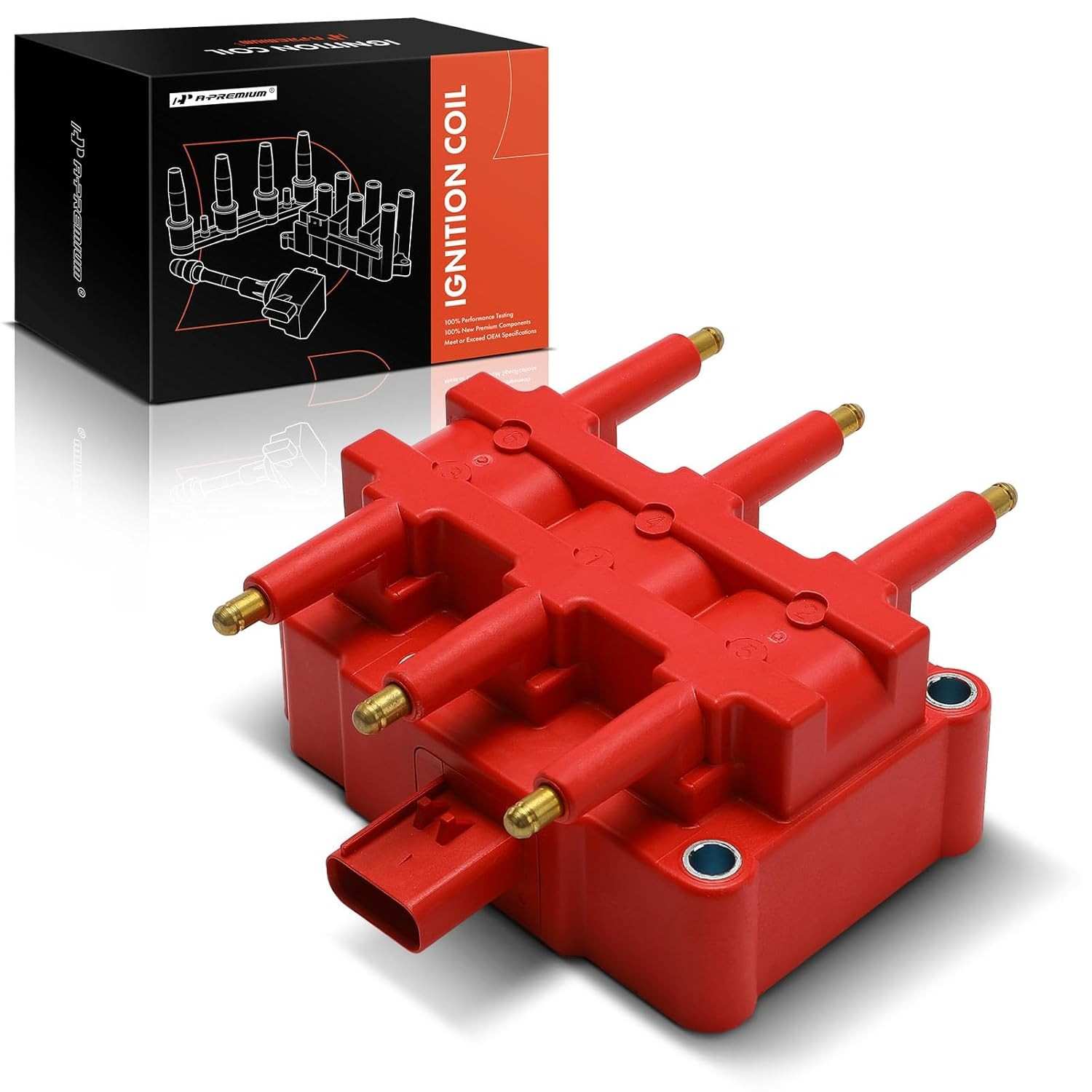 Bobina de Ignição A-Premium (Vermelha) para Jeep Wrangler, Dodge Grand Caravan e Chrysler - Desempenho Confiável