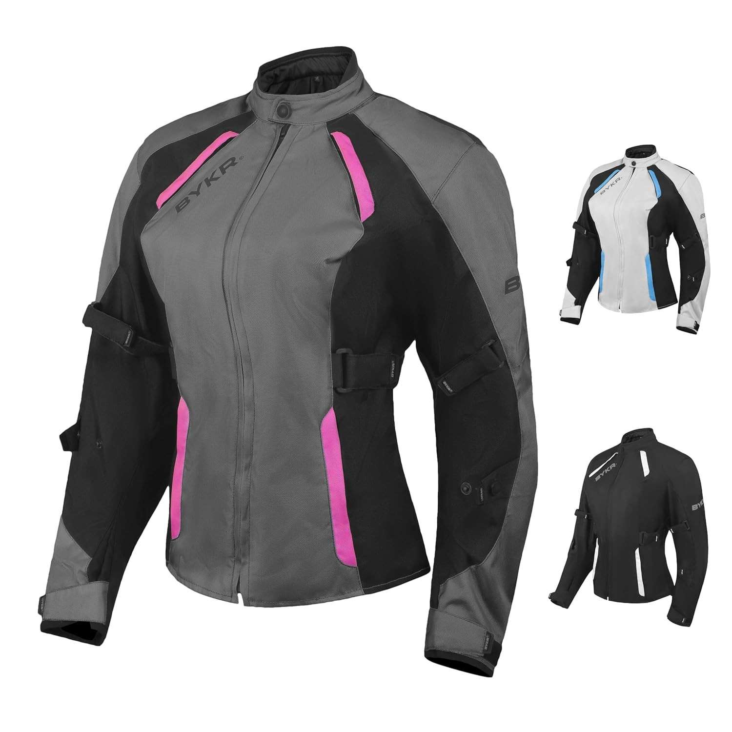 BYKR Jaqueta feminina de motocicleta para mulheres, esportes motorizados, enduro, motociclista, aventura, CE, blindada, esportes motorizados, jaquetas protetoras