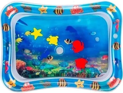 Tapete de Água Inflável para Bebês - Estimulação Sensorial Oceânica com Design à Prova de Vazamento