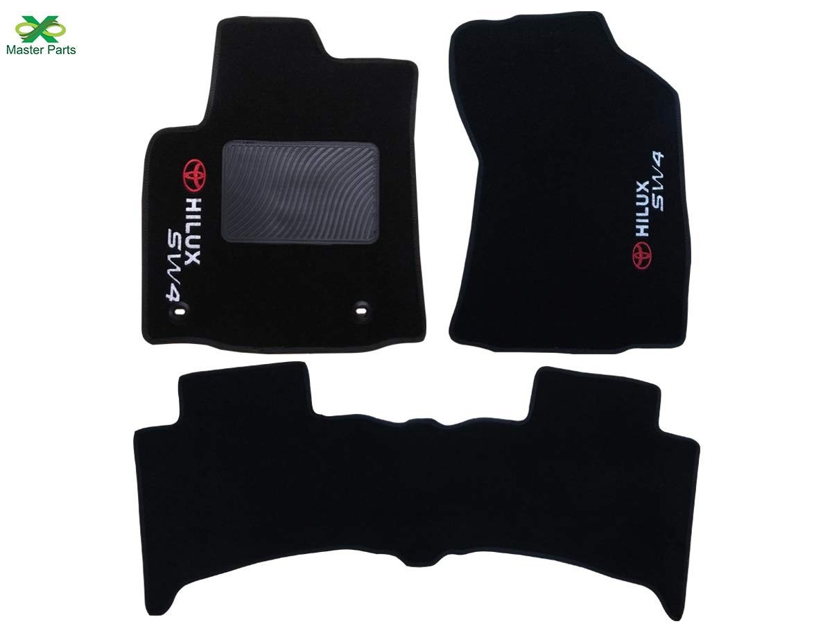Kit Tapete Carpete Premium Hilux SW4 2018-2020 Preto - Proteção e Estilo