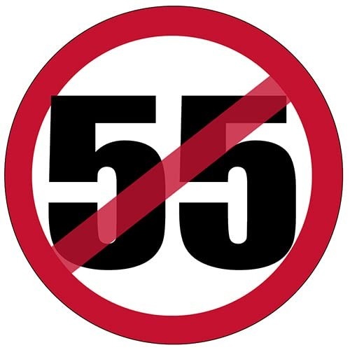 Adesivo Anti Speed Limit Nº 55: Estilo Hot Rod para Carros, Laptops e Mais (7,6 cm)