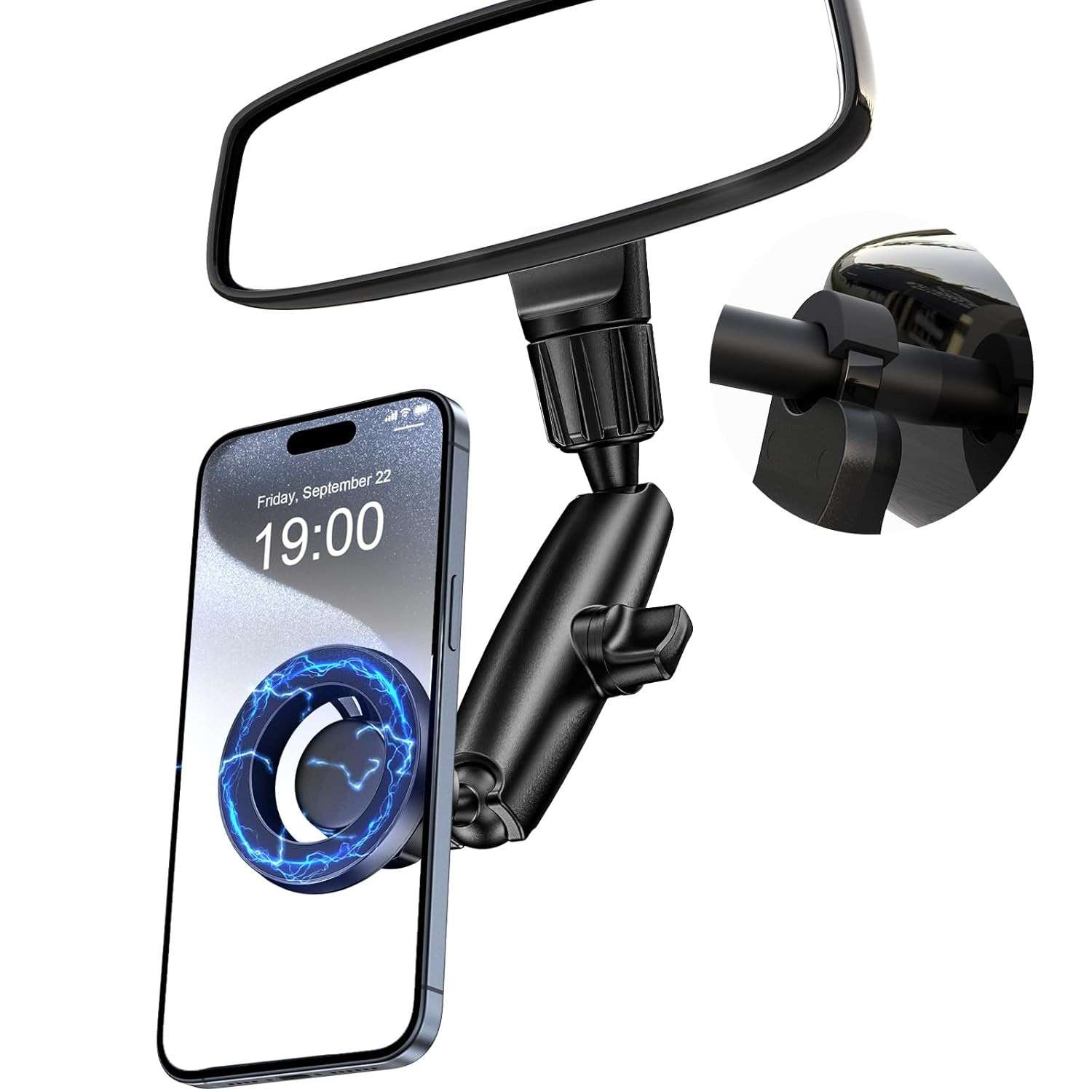 Suporte Magnético para Celular no Retrovisor: Visão 360° e Segurança Inabalável